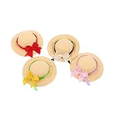 Design tissé à la main : ces chapeaux de paille miniatures fabriqués avec soin présentent un design tissé à la main qui ajoute une touche rustique et charmante à votre collection de poupées. Mini chapeaux de paille, mini chapeaux en tissu
