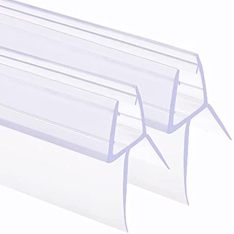 Premium Duschtür Dichtung 2 x 100 cm - Mit verlängerten Gummilippen für trockenen Boden im Bad - Glastür Duschdichtung für 5mm, 6mm, 7mm, 8mm Glasdicke - Duschleiste für Duschkabine mit Wasserabweiser Cover
