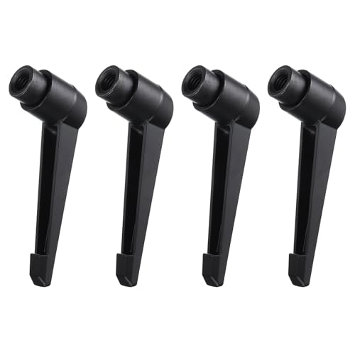 Image of uxcell 4pcs Clamping Lever Adjustable Handles M10 Metric Female Thread Level Handle Hand Knobs Quick Release Black for Lathe Machinery