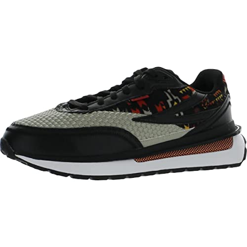 Fila Renno Woven - Tenis para hombre, Negro-Oxford Bronceado-blanco, 44.5 EU