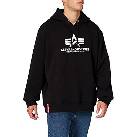 ALPHA INDUSTRIES Men's Basic Sports Hoodie, Black, L Cover