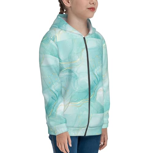 Blue Marble Kid Hoodies Boys Zip Up Sweatshirts Girls Pullover with Pocket4