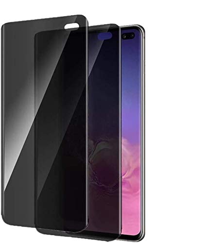 Ahker for Galaxy S10 Plus Privacy Screen Protector, [Temered Glass][3D Full Coverage] [Anti Glare] HD Privacy Protective Screen Protector Compatible Samsung Galaxy S10 Plus (Privacy 2pcs)