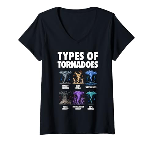 Women's Storm Chasing Funny Tornado Chaser V-Neck T-Shirt