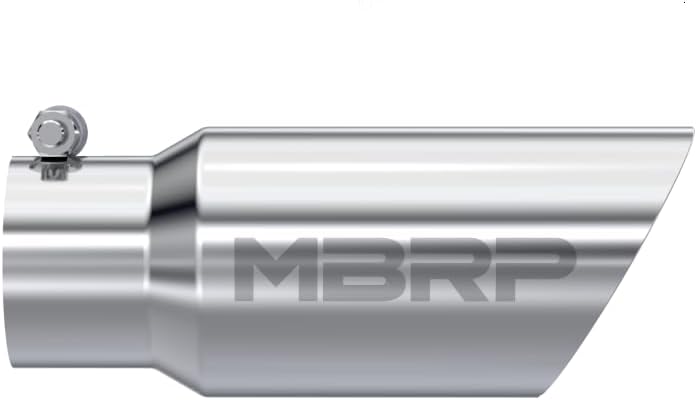 MBRP T5156 T304 Dual Wall Angled Tip, 4" O.D., 3" Inlet, 10" Length