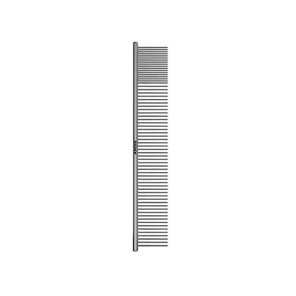Andis 68545 Edelstahlkamm für Knoten, Matten und lose Haarentfernung – Effektives Entfilzungswerkzeug, bequem, leicht, tragbar und sicher für Hunde, Katzen & Haustiere – Silber, 25,4 cm