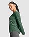 SANTINY Lightweight Long Sleeve Workout Tops for Women Breathable Active Tennis Sports Top Gym Yoga Athletic Running Shirts (Green_L)
