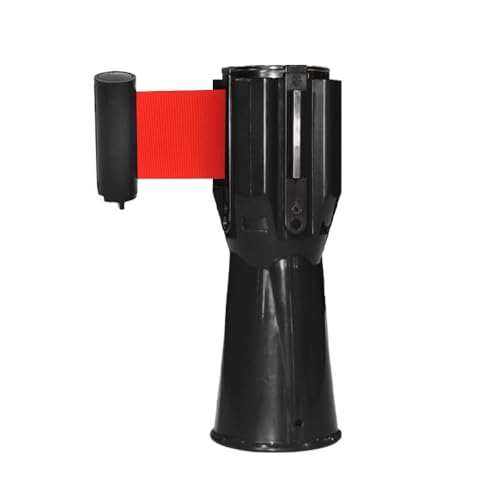 Image of Berry Retractable Traffic Cone Belt - 3 Meter | Red Belt Barrier Tape for Cones | Cone-Mountable Emergency Warning Belt | Retractable Cone Topper for Events, Parking Lots, Warehouses - 1Pc