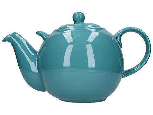 London Pottery Globe Théière extra large avec passoire, céramique, turquoise, capacité de 10 tasses (3 litres) Cover