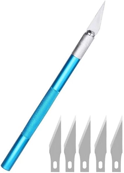 Non-Slip Metal Scalpel Knife Kit Cutter Engraving Craft knives with 5pcs Blades Mobile Phone PCB DIY Repair Hand Tools - (Color: Type3)