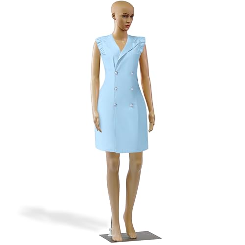 SereneLife maniquí Mujer de Cuerpo Completo, 175 cm de Altura, con Cabeza Ajustable, Extremidades Flexibles y diseño Desmontable, Tiendas de Ropa, Boutiques, Exposiciones y más