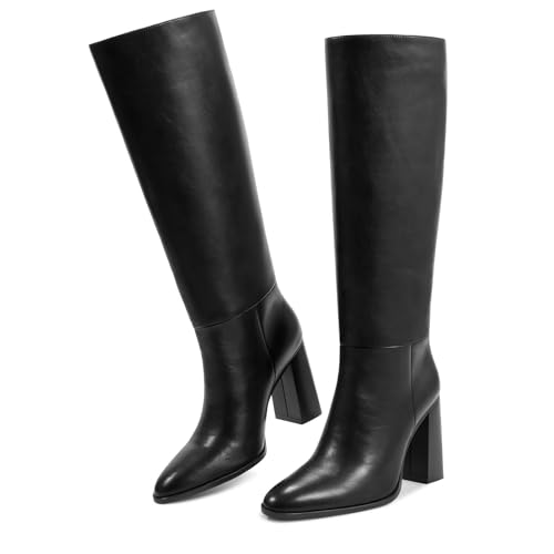 wetkiss Knee High Boots Women with No Zipper Slip On Boots for Work Date Dress Party Club Shoes2
