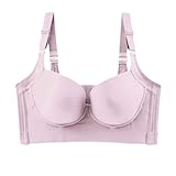 MOONBADI BH ohne bügel Rosa Vollschalen Bralette Nahtlos Komfort Soft Schlaf Bra Schlafen BHS 95G