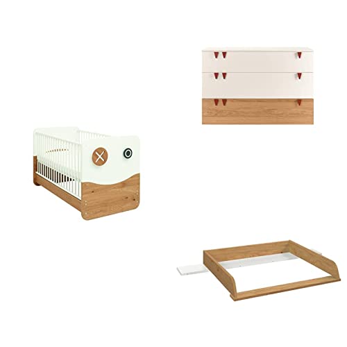 now! by hülsta minimo Babybett in Schneeweiß und Natureiche, inklusive...