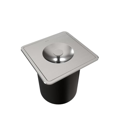 Docol Lixeira Quadrada D255 6L de Embutir DocolMassima Aço Inox - Cod.Novo: 90016117016 Cod.Antigo: 01611716