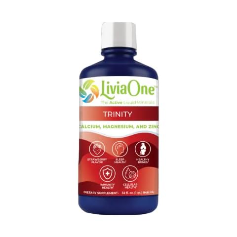 LiviaOne™ The Active Liquid Minerals Trinity - Cal/Mag/Zinc - Strawberry Flavored (32 Fl Oz) Cover