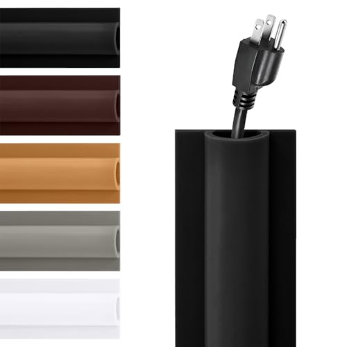 Rubber Bond TV Cord Hider Cable Protector - Strong Self Adhesive Wall Cord Cover Cable Hider - Low Profile Cable Management Wall Cord Concealer Cable Raceway by RUBBER BOND - Used condition - US$14.30