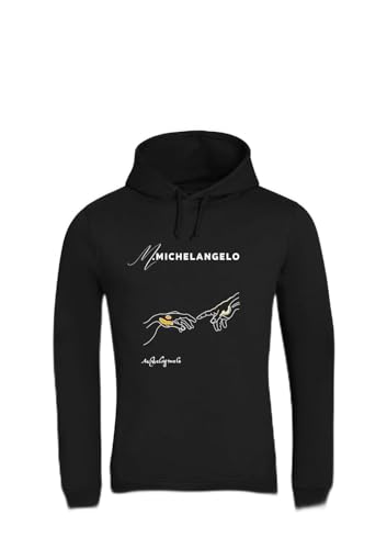 Sweat à capuche Inspire Line Art Michelangelo au tissu premium noir