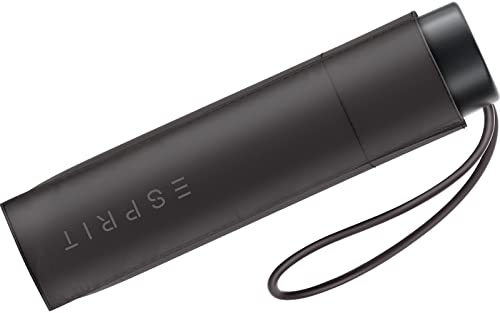 ESPRIT Mini Taschenschirm Uni schwarz 95 cm, Schwarz, 95 cm, Modern oder elegant