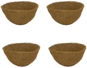 12 in x 8 in Round Molded Coco Liner - 4 Pack