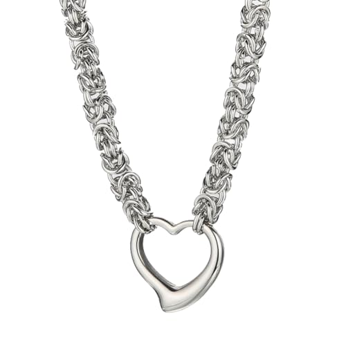 Collier cœur pour femmes en acier - Bijou minimaliste pour le quotidien