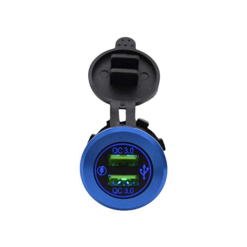 USB Charger Socket 12V Modified USB Charger QC3.0 Metal USB Fast Charging Socket