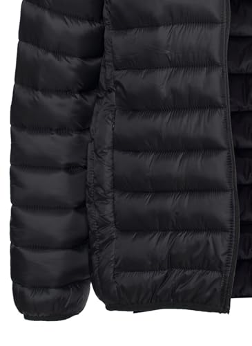 1826 Outdoor Men's Lightweight Hooded Puffer Winter Jacket, Insulated Puffy Coat for Snow Ski Hiking Travel Detachable Hood3