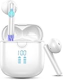 Jxrev Wireless Earbuds, Bluetooth 5.4 Earbuds Stereo Bass, Bluetooth Headphones in Ear Noise Cancelling Mic, Sport