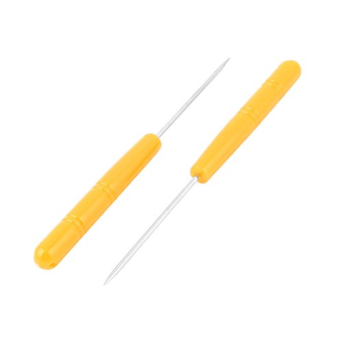 Ruilogod A medida recta la costura 6pcs de la herramienta lezna punta de la Aguj de coser Punzón