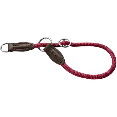 HUNTER Dressurhalsung FREESTYLE, Farbe: bordeaux, strapazierfähiges Tau mit Polyamid-Kern, weich & robust, wetterfest & pflegeleicht, ideal für Training & Alltag, Größe: S-M