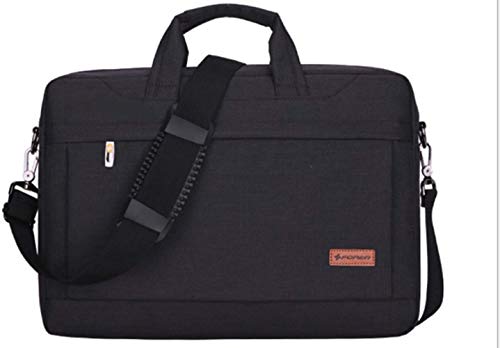 Crayoasis Laptop Bag Briefcase 15.6 Inch Laptop Bag Shoulder Laptop Bag Waterproof Computer Package Large Capacity Computer Bag Business Document Bag Messenger Bag for Travel and BusinessÂ£Â¨BlackÂ£