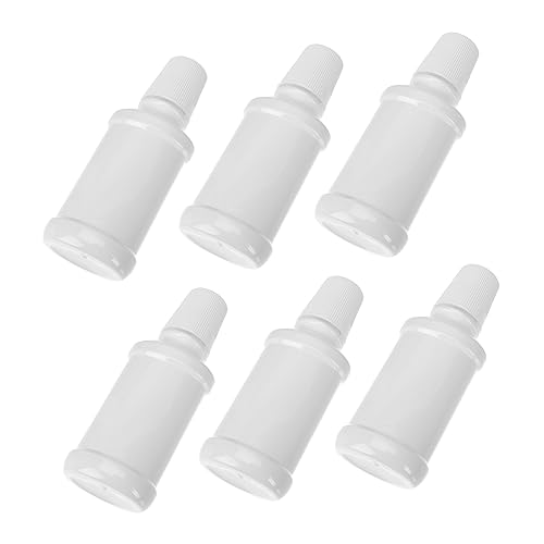 Beatifufu 6 Pack Portable Mouthwash Bottle 200ml Wide Mouth Travel Toiletry Bottles Sub-packing Foam for Bathroom
