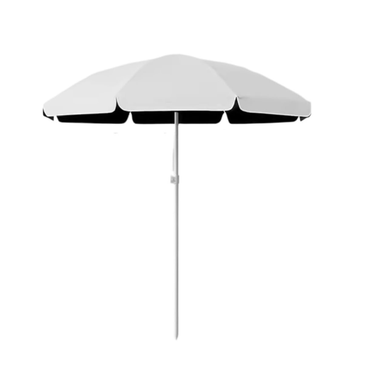 Parasole 5,2FT Parasol Plażowy Oxford Tkanina Parasol Ogrodowy Przenośny Baldachim Piknikowy Parasolka Przeciwsłoneczna Parasol Ogrodowy Z 8 Żebrami Parasol Ogrodowy(White)