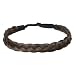 DIGUAN Synthetic Hair Braided Headband Classic Chunky Wide Plaited Braids Elastic Stretch Hairpiece Women Girl Beauty accessory, 55g aHairBeauty (#Copper Brown)