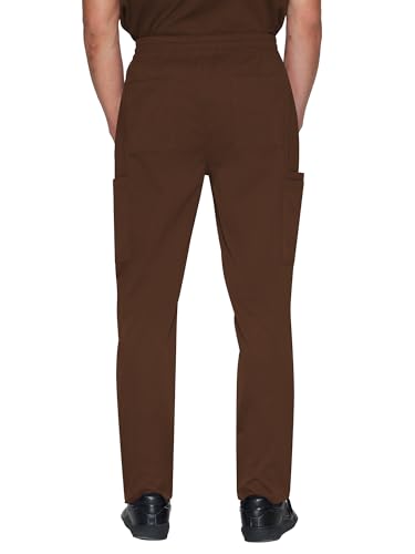 COZYFIT Scrub Pants for Men, Straight Leg Pants, Brown, M - image 2