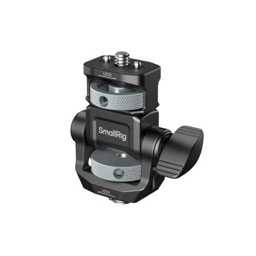 Image of SMALLRIG Adjustable Camera Monitor Mount with 3 /8 inch-16 Locating Screw for ARRI, 360 Swivel and 180 Tilt, Anti-Twist 1 /4 inch Locating Screw, Horizontal & Vertical Shooting