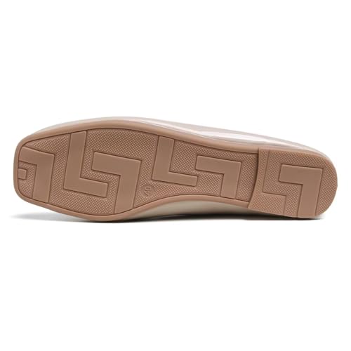 Image of ChaiRong Zhou Women Square Toe Ballets Flats Comfort Slip On Walking Shoes for Driving