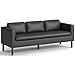 HON Parkwyn Lounge Sofa - 77" x 26.8" x 29" - Material: Polyurethane - Finish: Black - TAA Compliance
