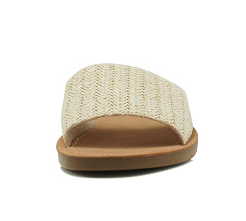 Image of Soda Shoes Efron-S Women Flip Flops Basic Plain Slippers Slip On Sandals Slides Casual Peep Toe Beach