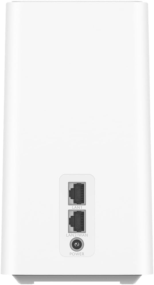 Rear view of the Generic 5G CPE 5 Router showing LAN/WAN and power ports.
