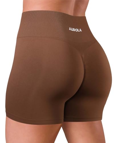 Image of AUROLA Dream Collection Women Workout Shorts High Waist Gym Shorts, Scrunch Butt Seamless Athletic Shorts