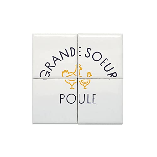 Carreaux Céramique Décoratif Mural Poule Famille Ferme 40x40