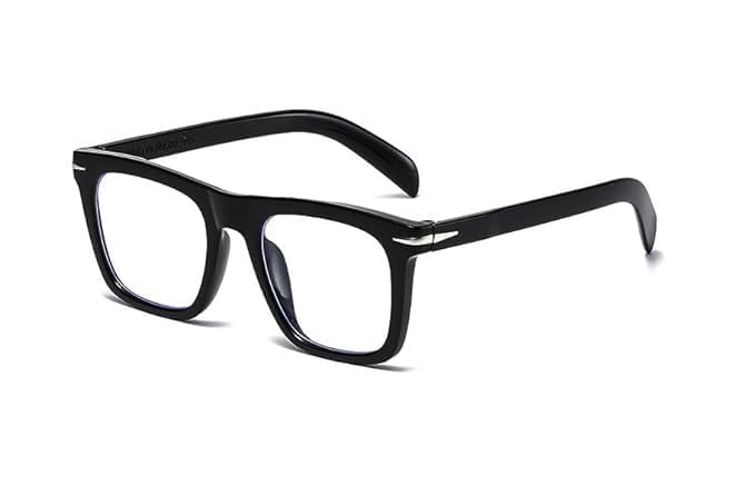 | Full Rim Square Branded Latest and Stylish Frame | Blue Light Blocking Lens | Men & Women | Medium | Black Frame/Clear Lens - Pack of 1-image-20