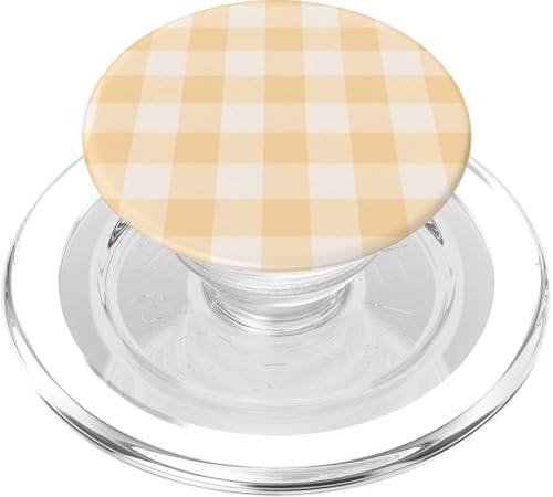 Burro Gingham Plaid Pattern Stile estivo carino PopSockets PopGrip per MagSafe giallo