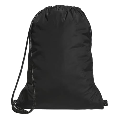 Image of adidas Alliance Sackpack - Drawstring Backpack for Sports, Small Gym, Twill Onix Grey /Black /3, One Size, Alliance Sackpack - Drawstring Backpack Small Bag for Men and Women