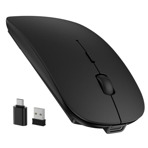 TECKNET Bluetooth Maus USB-C & USB-A, Slim Kabellose Maus mit 4 Tasten – Ansicht 1