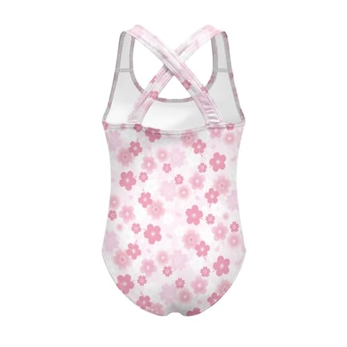Image of WELLFLYHOM Girls Bathing Suits Size 5-14 One Piece Cross Back Swimsuit Sleeveless Full Coverage Swimwear for Beach Swimming