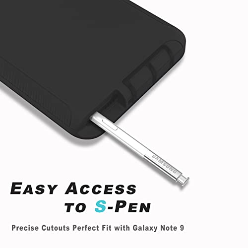 Guirble for Samsung Galaxy Note 9 Case,Dropproof Shockproof Heavy Duty Protective for Samsung Note 9 Case, 6.4 Inch(Black)
