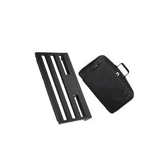 [Large Pedal Design]:This pedal board has enough space to place multiple pedals to meet the various needs of electric guitar players [Material]:Guitar pedal board made of quality alloy material,lightweight and sturdy for pressure resistance [Design]:...