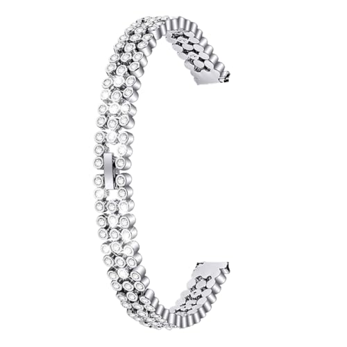Silver Rhinestone Replacement Watchband for Galaxy Elegant Metal Strap for Wrists Fashionable Wristband Accessory Durable and Stylish Design